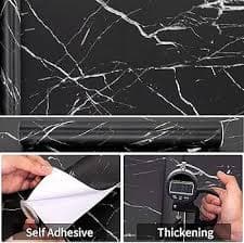 رول رخامي ضد الماء اسود وابيض  - صورة 7