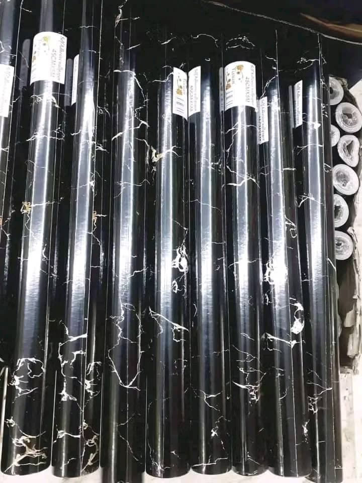 رول رخامي ضد الماء اسود وابيض  - صورة 3