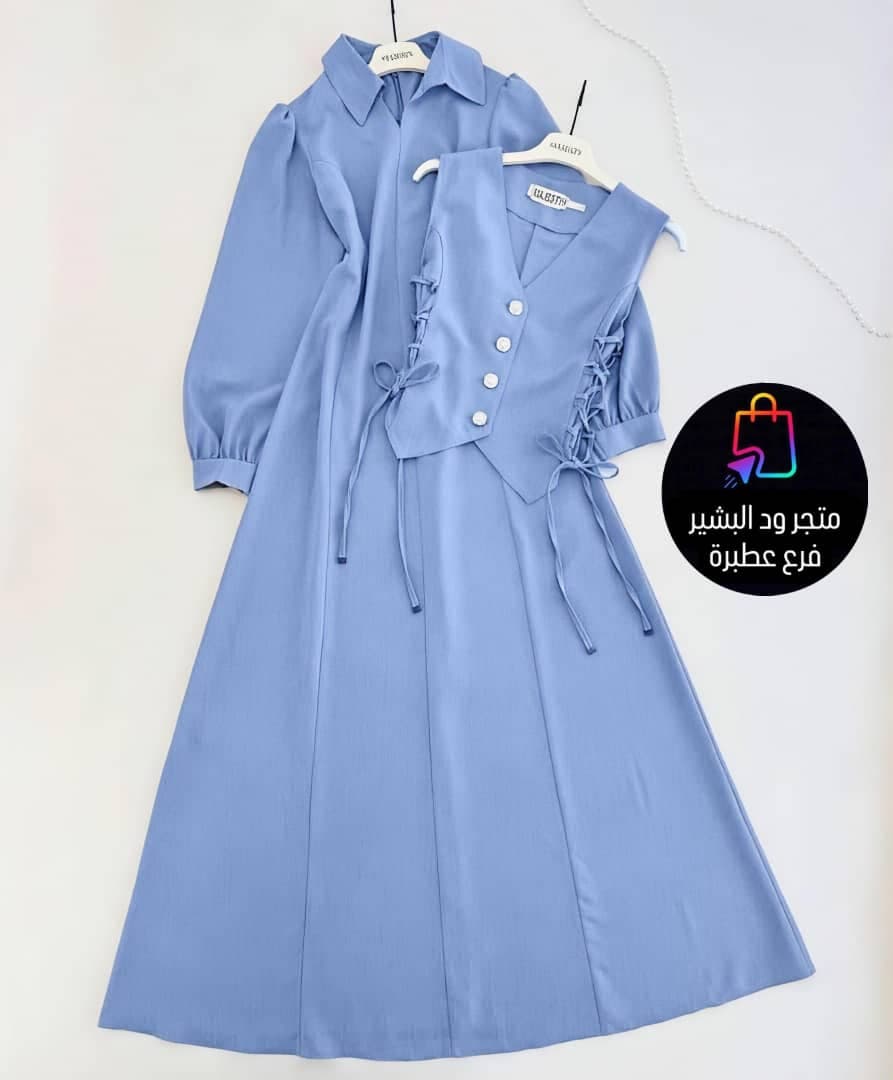 لبسة قطعتين برباط بالجمب 🌼 - صورة 2